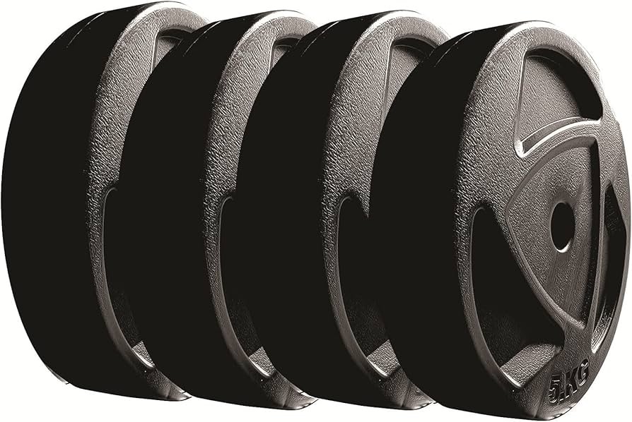 FitBox Sports Plastic Blend Intruder 20 Kg Weight Plates 5 Kg X 4 Black